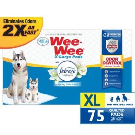 Four Paws Wee Wee Odor Control Pads with Febreze Freshness X Large - 75 count