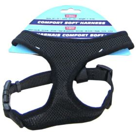 Coastal Pet Comfort Soft Adjustable Harness - Black - X Small - 5/8" Width (Girth Size 16"-19")