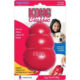 KONG Classic Dog Toy - Red - X Large - Dogs 60-90 lbs (5" Tall x 1.25" Diameter)