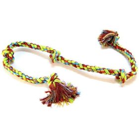 Flossy Chews Colored 5 Knot Tug Rope - Super X Large (6' Long)