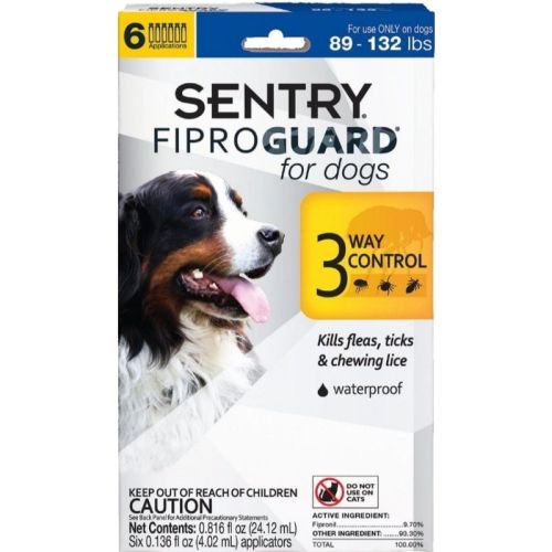 Sentry FiproGuard for Dogs - Dogs 89-132 lbs (6 Doses) Sentry FiproGuard for Dogs - Dogs 89-132 lbs (6 Doses)