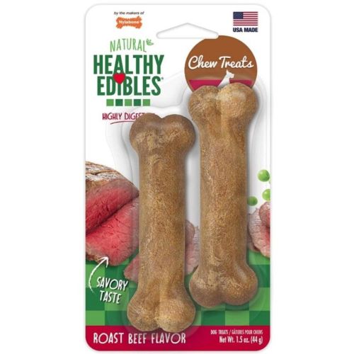 Nylabone Healthy Edibles Wholesome Dog Chews - Roast Beef Flavor - Petite (2 Pack) Nylabone Healthy Edibles Wholesome Dog Chews - Roast Beef Flavor - Petite (2 Pack)