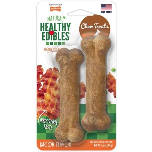 Nylabone Healthy Edibles Wholesome Dog Chews - Bacon Flavor - Petite (2 Pack) Nylabone Healthy Edibles Wholesome Dog Chews - Bacon Flavor - Petite (2 Pack)