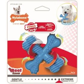 Nylabone Dura Chew X Bone - Beef Flavor - Regular - 1 Pack - (Dogs up to 15 lbs)