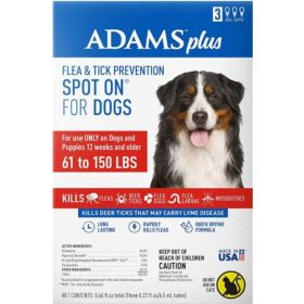 Adams Flea And Tick Prevention Spot On For Dogs 61 -150 lbs X Large 3 Month Supply  - 1 count