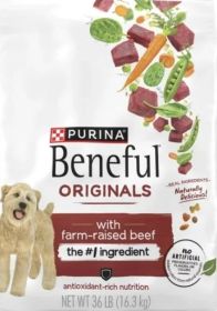 Purina Beneful Originals Dry Dog Food Farm Raised Beef, 36 lb Bag