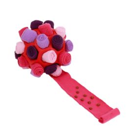 Pets Sniff Fried Balls, Toys, Bubble Rubber Balls, Educational, Anti Demolition Home (Option: Pink purple-1PCS)