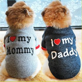 Letter Print Pet Sweater For Dog & Cat; Warm Dog Sweater Soft Cat Sweatshirt; Winter Pet Apparel (Color: Light Grey)