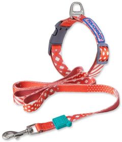 Touchdog 'Trendzy' 2-in-1 Matching Fashion Designer Printed Dog Leash and Collar (Color: Red)