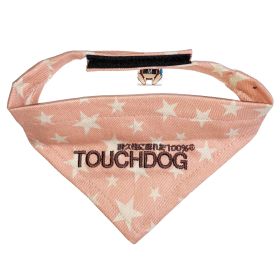 Touchdog 'Bad-to-the-Bone' Star Patterned Fashionable Velcro Bandana (Color: Pink)