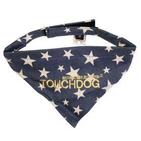 Touchdog 'Bad-to-the-Bone' Star Patterned Fashionable Velcro Bandana (Color: Blue)